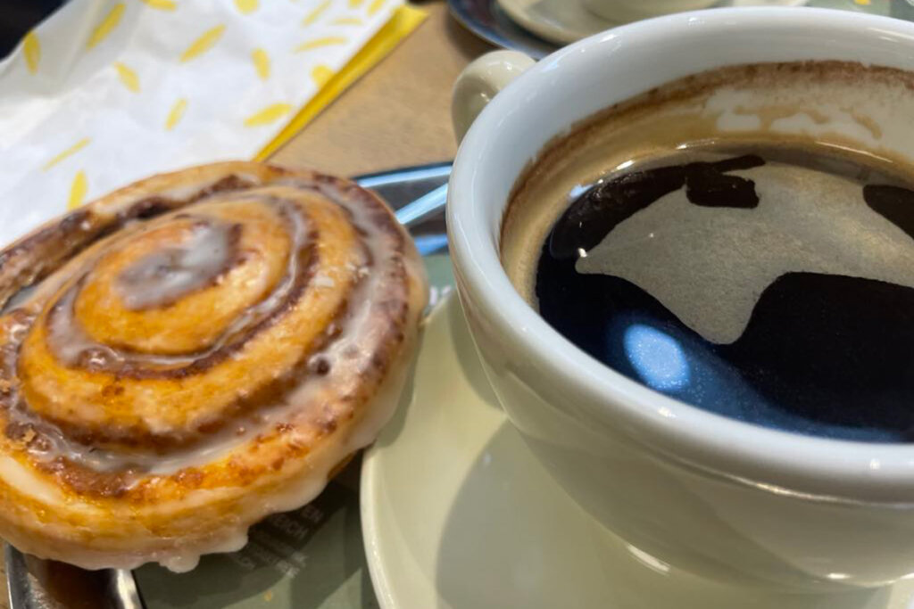 ウィーン中央駅のカフェで