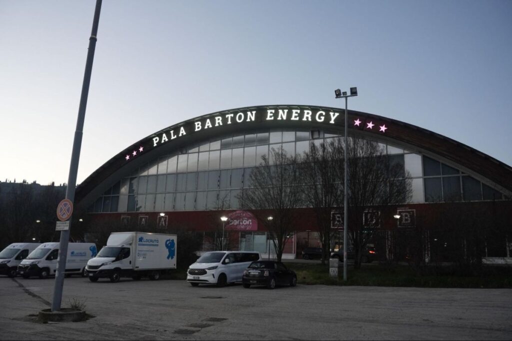 ペルージャのホームアリーナ、パラ・バルトン＝撮影：仁木岳彦(siteniki.com)