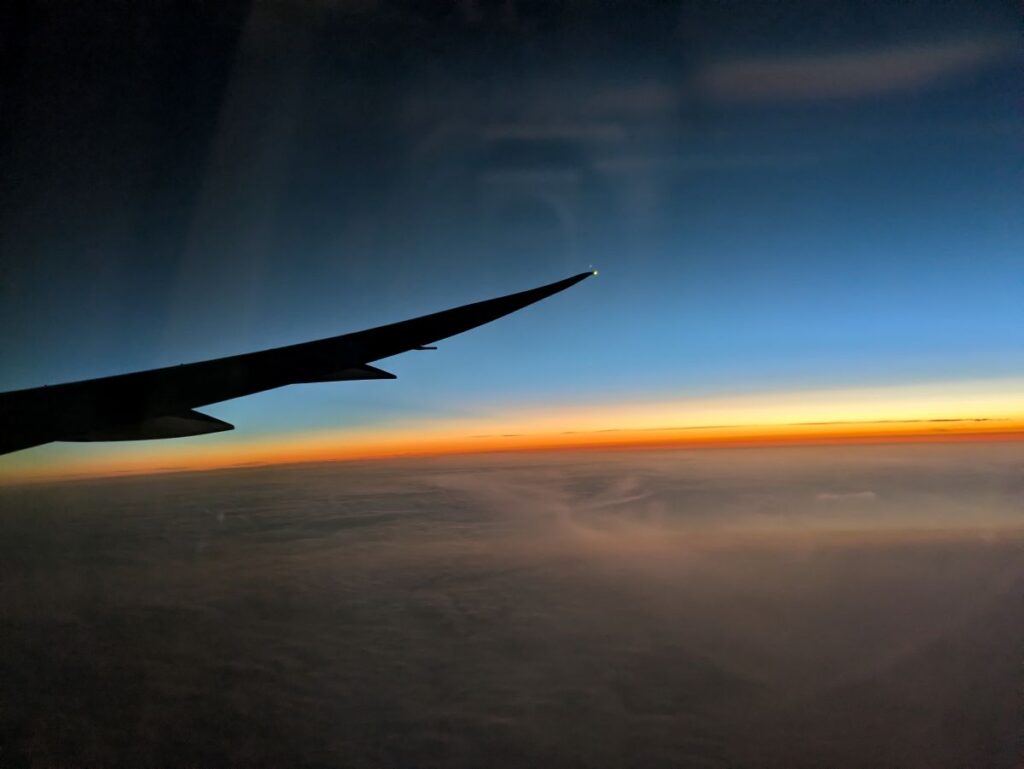 夕暮れの日本上空@Pen&Voyage