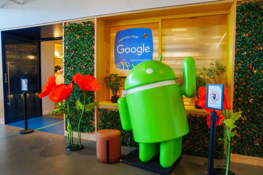 Androidロボットがいる撮影スポット